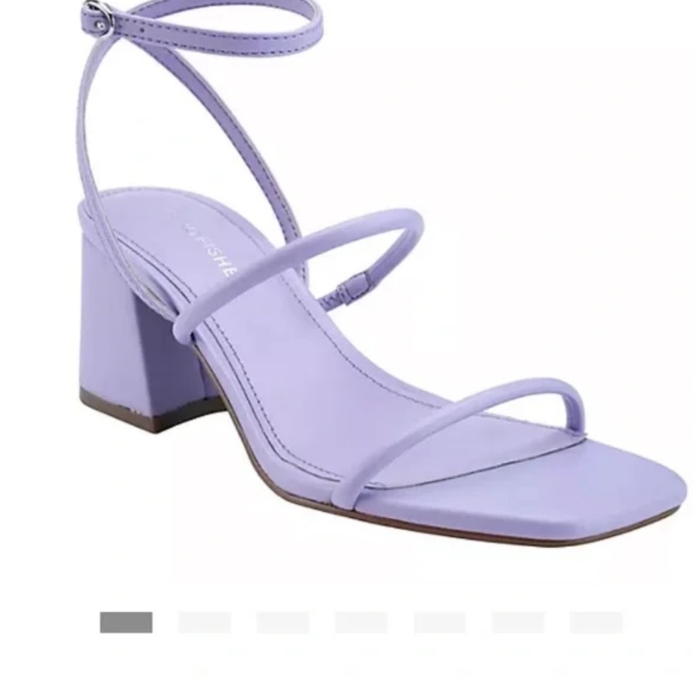 Marc Fisher Purple Strappy Block Heel Sandals